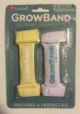 Lucid Audio HearMuffs GrowBand 2 Pack Newborn 4 Years white and yellow