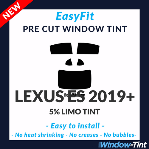 EasyFit Static Pre Cut Window Tint For Lexus ES 2019 5% Limo Rear - Picture 1 of 3