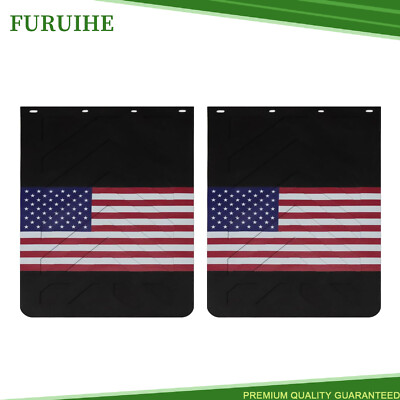 2 Pack Mud Flap for Semi Truck/Trailer American Flag Design Rubber ,24x30 inch