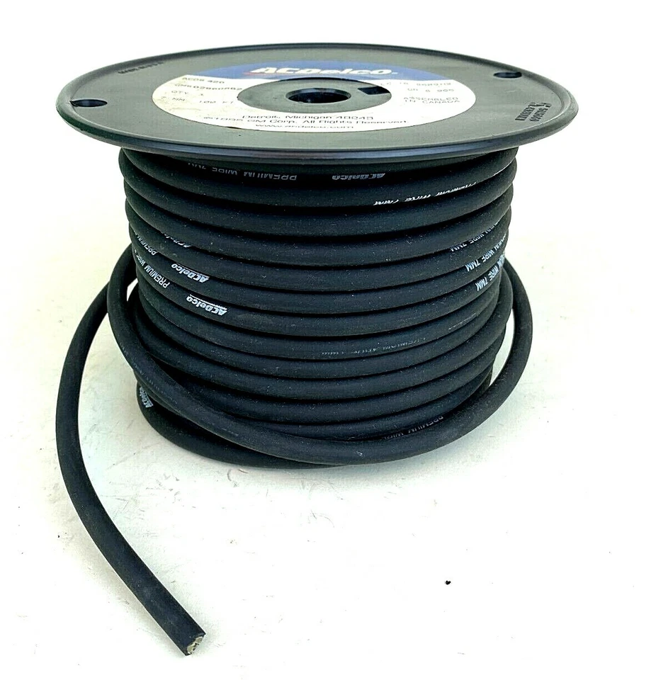 Cable de bujía AC Delco original 02960862 para Chevy GMC Pontiac 7 mm 100 pies Foto 2 de 3