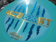 Discraft Paul McBeth 6x Swirl ESP Zone w/MCB6XST Goldstar plate & Blue Claw Foil