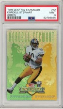 1998 LEAF ROOKIES & STARS KORDELL STEWART #12 CRUSADE GREEN #/250 PSA 9 STEELERS