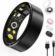 Smart Ring Fitness Tracker Heart Rate Sleep Blood Oxygen IP68 iPhone Android