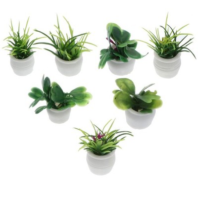Set of 2 Künstlicher Mini-bonsai Mini-hausdekoration Gefälschte Topfpflanzen