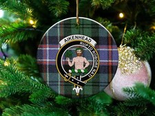 Aikenhead Clan Scottish Tartan Ceramic Ornament