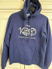 Disney 100 Years Of Wonder Navy Hoodie Sweatshirt Men Sz S Dancing Mickey Minnie