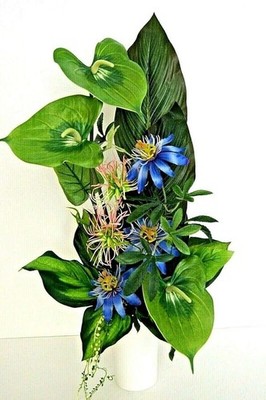 Exkl. Klematis Kunstblume Tischdeko Dekoration Arrangement Gesteck  aa23