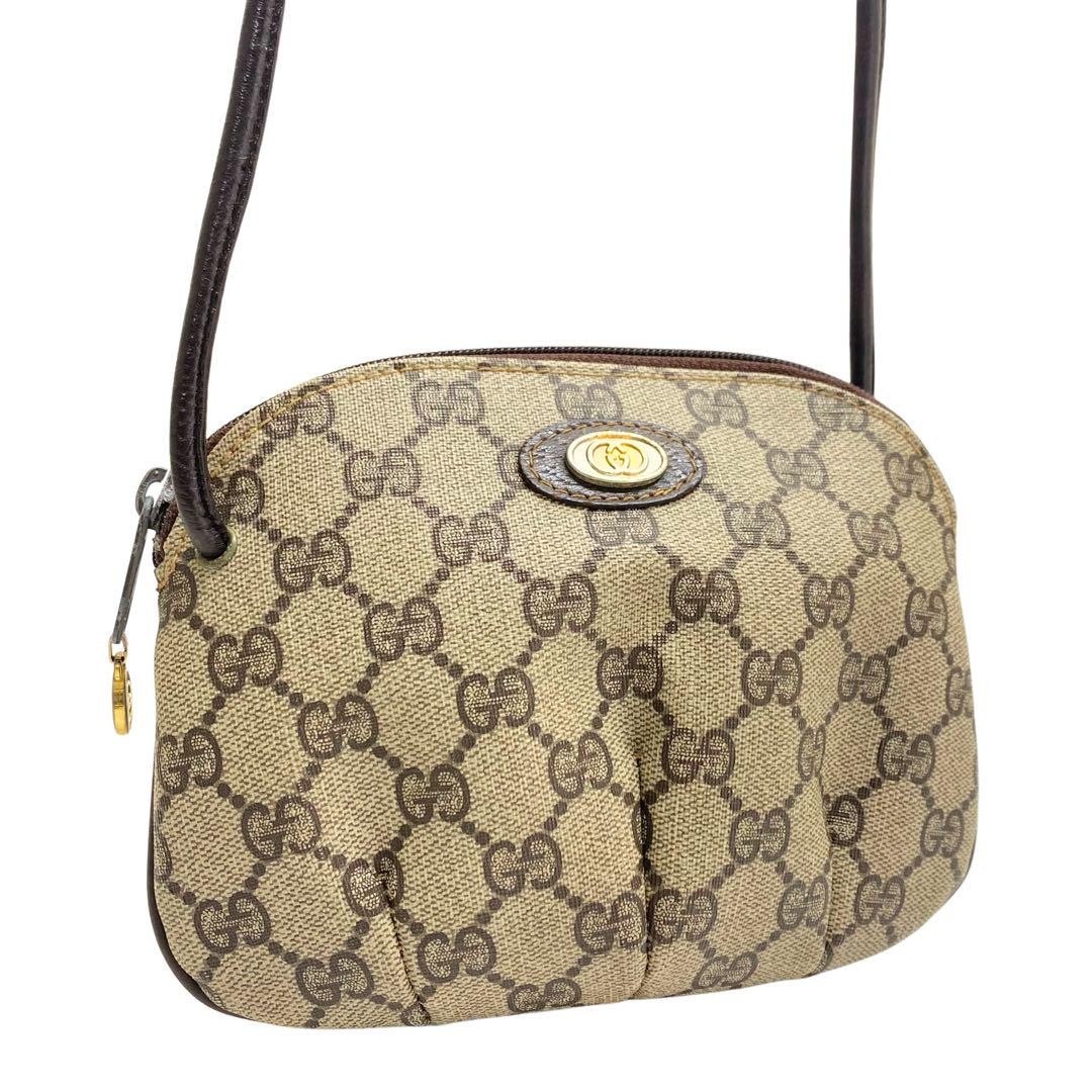 GUCCI GG Supreme Brown PVC Shoulder Bag Authentic from Japan