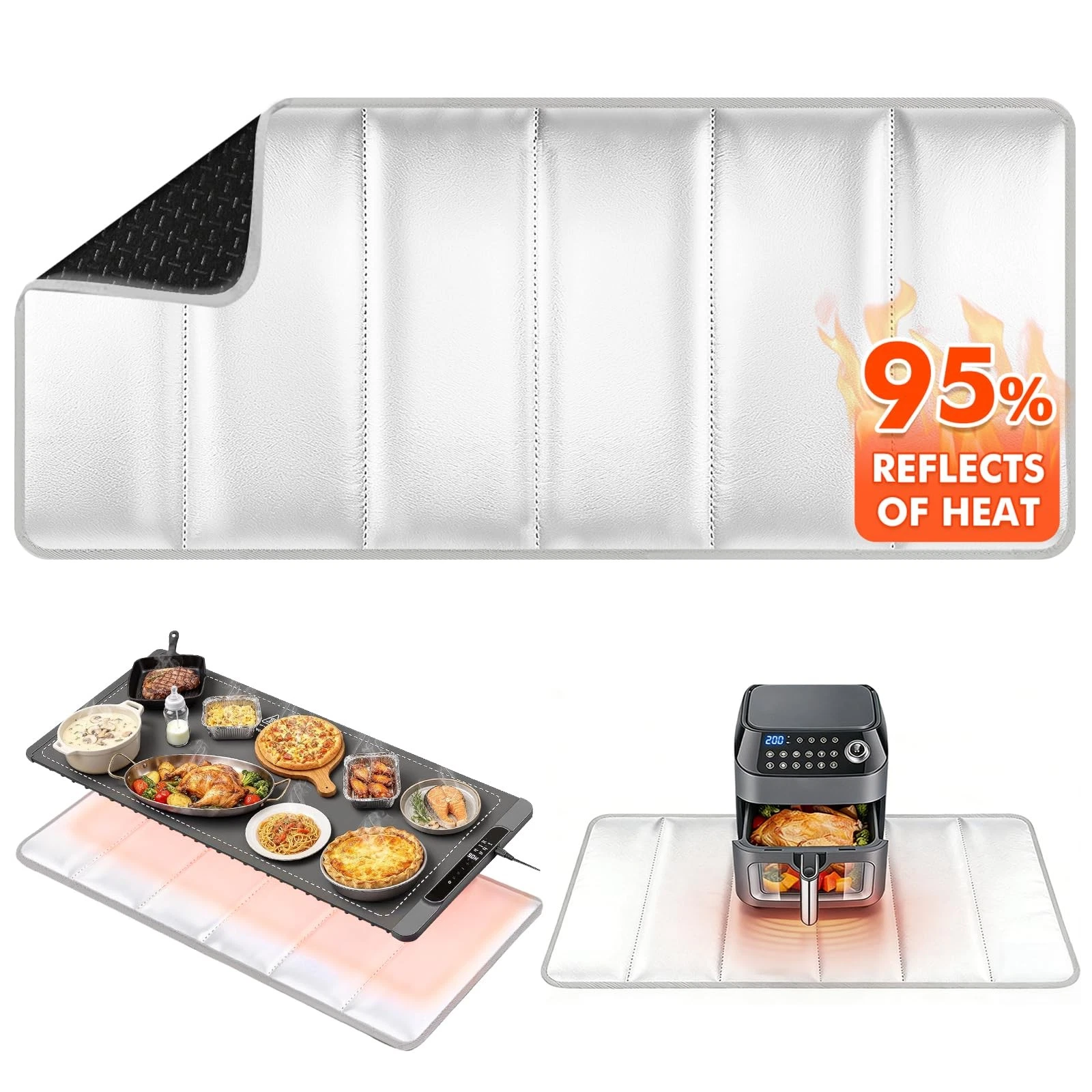 35.4×15.4 in Heat Resistant Mat for Food Warming Mats, Heat Resistant Mats fo...