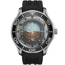 Flugzeug Horizont Instrument Silikon Armband Uhr