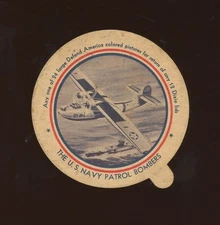1941 F6-1 Dixie Lids Defend America #2 Navy Patrol Bombers VG