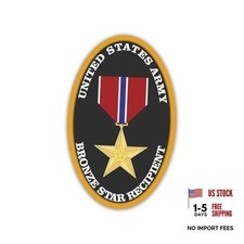 Sticker US Army Bronze Star Recipient Decal United States Military for Car 5"