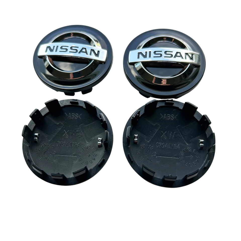 Juego de 4 tapas centrales de rueda negras para Nissan Sentra? Fundas de llanta de repuesto Foto 3 de 4