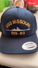 New US Navy Embroidered USS Missouri BB-63 Ball Cap