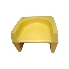 Vintage 1970's Cosco Yellow Reversible Child Booster Seat 3"/6" Hard Plastic