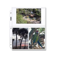3-Pocket Photo Album Pages for 4x6 Cards  Acid-Free, Archival Quality, Clear