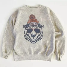 Vintage Chicago Bears Football Sweatshirt, Chicago Football Men Women