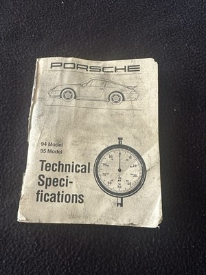 1995 1994 Porsche 911 Carrera Technical Specification Book 993 C2 C4 RS 1st Edit