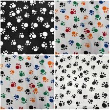 60" Wide Dog Paw Print Fabric 100 Polyester Pet Paw Pattern Fabric for Sewing