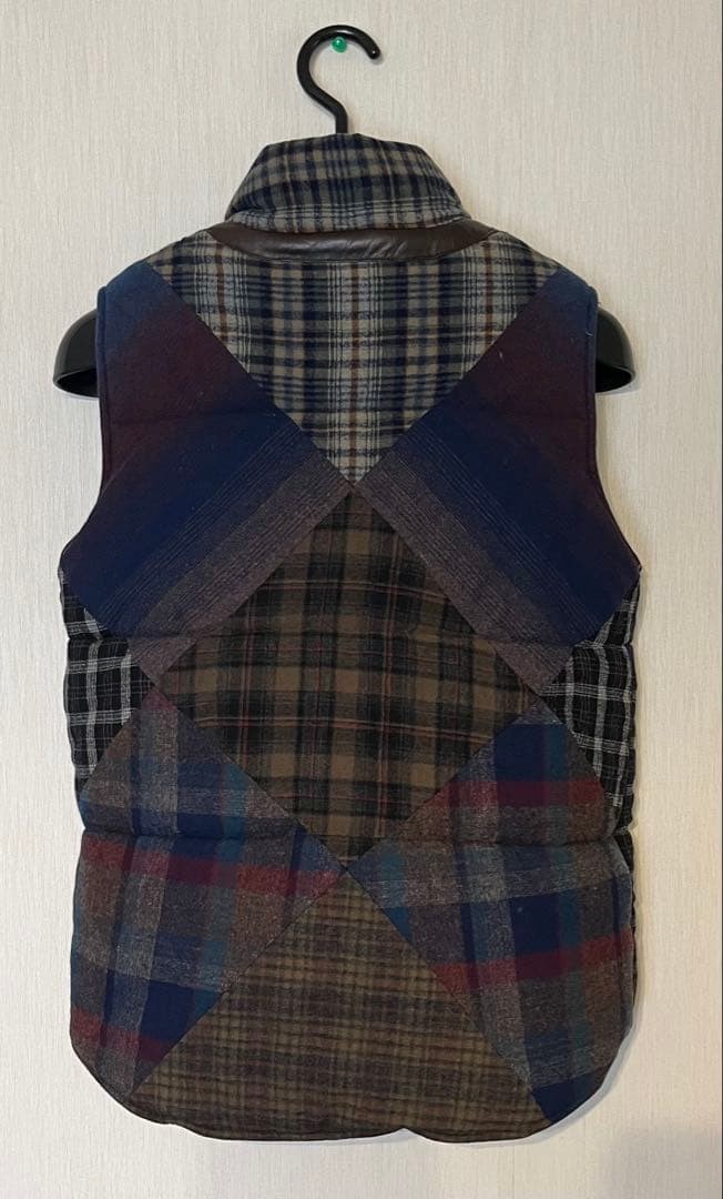 Pendleton Wool Leather Trim Multicolor Check Down… - image 10