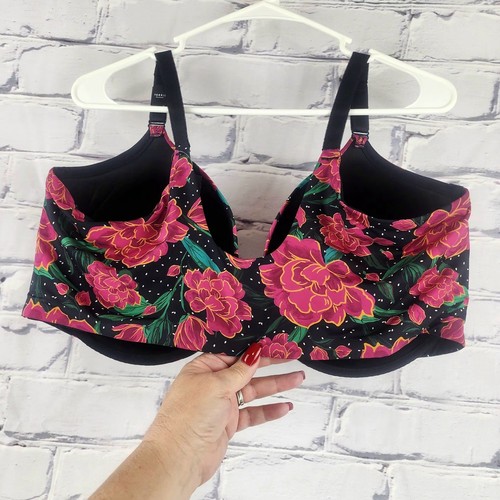 TORRID T-Shirt Bra 42G Jenna Pop Floral 360 Back Smoothing Front Close - Picture 3 of 6