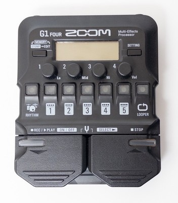 ZOOM G1 Vier Gitarren-Multieffektprozessor getestet funktioniert ohne Adapter