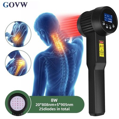 Handheld Cold Laser Therapy Device 650nm 808nm Portable For Pain Relief Lamp 8W