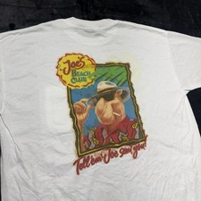 Vintage 1993 Joe Camel T-Shirt XL Pocket Tee Joes Beach Club 90s Tobacco