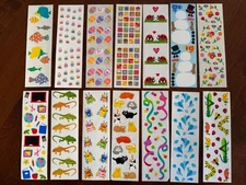Lot of 14 Mrs. Grossman’s Sticker Strips, Various Designs, some Vintage