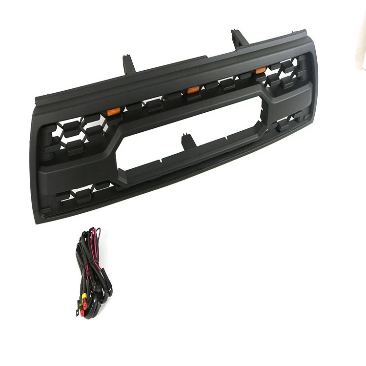 Parrilla delantera para Toyota 4Runner 1996-2000 parrilla superior negra con LED Foto 2 de 4