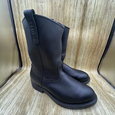 Red Wing Pecos 1116 Men's Size 12 D Black Leather Pull On Work Boots Made in USA