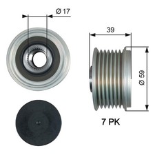 Gates Alternator Overrunning Freewheel Clutch fits Infiniti Q70 2013-2025