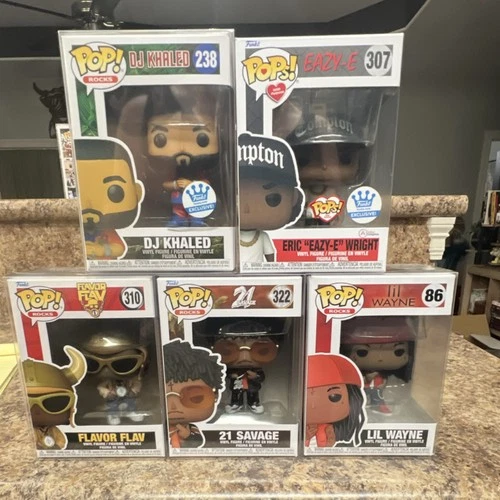 Funko Pop! Rocks DJ Khaled Eazy-E Flavor Flav 21 Savage Lil Wayne Exclusive 5