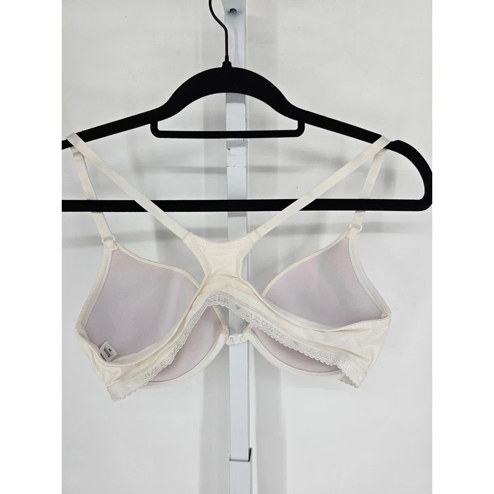 Sujetador camiseta vintage Y2K Joe boxer para mujer talla 36C cierre frontal blanco Foto 3 de 4