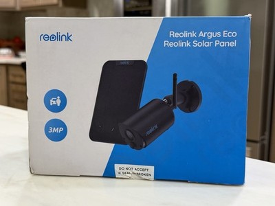 Reolink Argus Eco 1080P Wireless Outdoor Security Camera Solar Powered Black