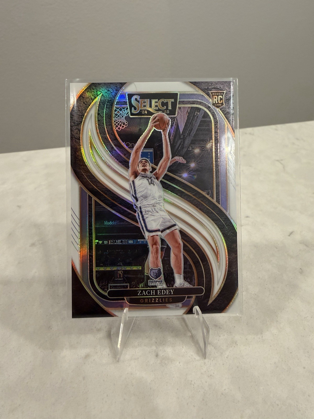 2024-25 Select Premier Level Zach Edey #192 White Prizm /149 (RC) Grizzlies