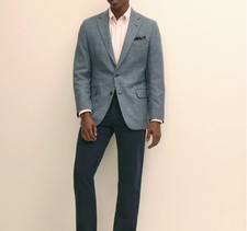 2025 BROOKS BROTHERS Regent Blue Sport Coat Suit Blazer 42R Cotton