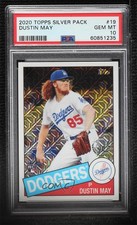 2020 Topps Silver Pack 1985 Chrome Baseball Dustin May #85C-19 Rookie RC 04hd
