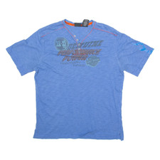 HARLEY DAVIDSON Herren Biker T-Shirt Blau L