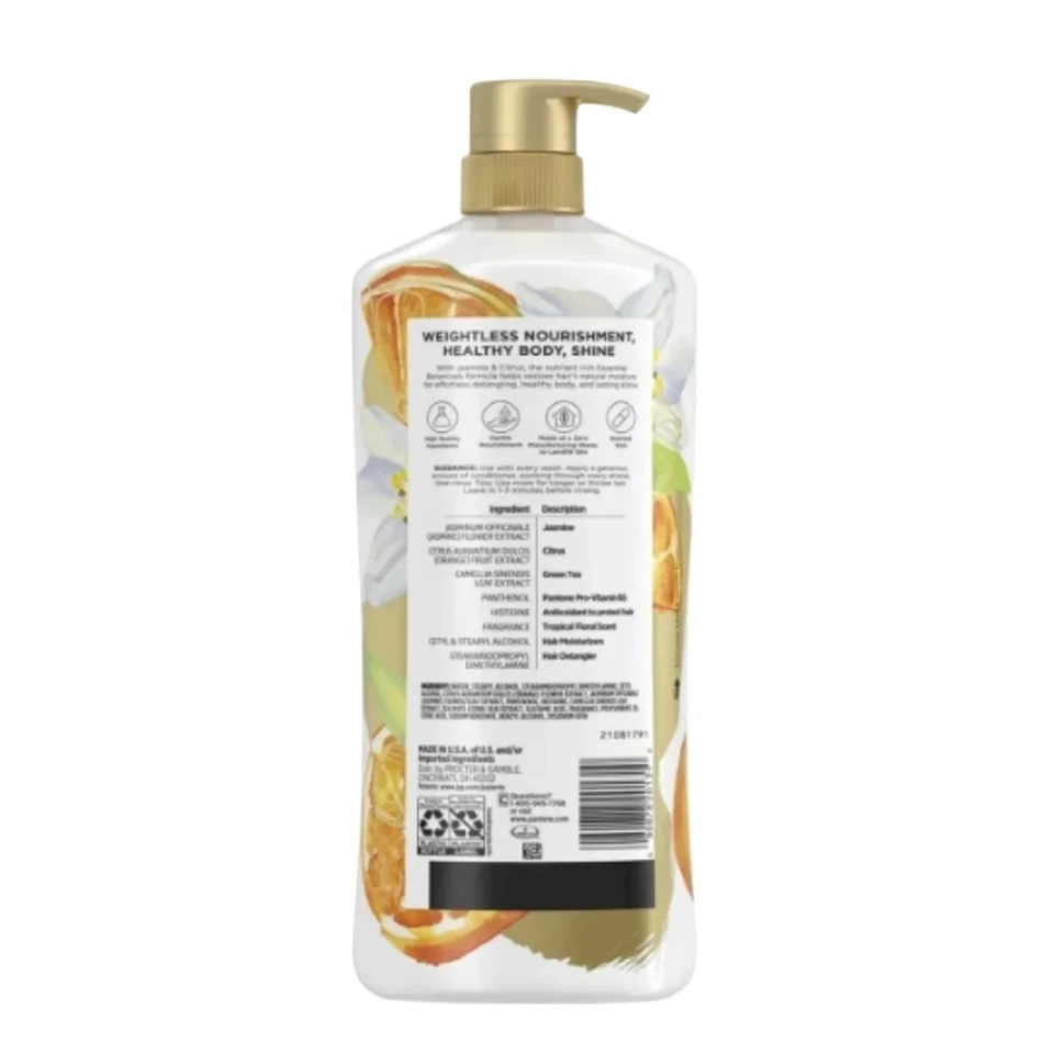Pantene Essential Botanicals Jasmine & Citrus Shampoo & Conditioner Set, 38.2 fl - Image 4 of 4