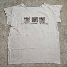 Vintage 90s Cal State Hayward MOM T-shirt Mens L Ironic Grunge Thrashed College
