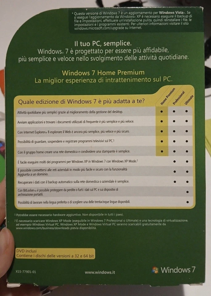 Microsoft Windows 7 Home Premium ITALIANO / ITALIAN 64/32 bits - Imagen 4 de 4