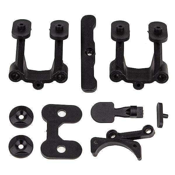 Team Associated RC10b74.2 Rear Body Mount/Wing Mounts/Bumper