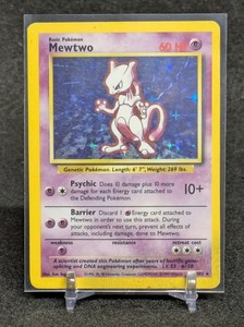 pokemon card mewtwo first edition EX】【No rarity】Pokemon Card Mewtwo Holo Base Set 1st Edition 1996 –  japanmaster