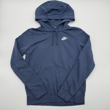 Nike Sportswear Essential Womens Fleece Hoodie Blue XS Activewear