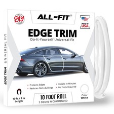 Universal Car Door Edge Protector - 10 Ft White, Easy Install, USA Made, Durable