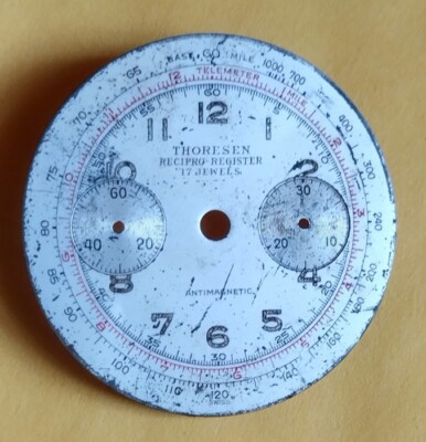 Vintage Chronograph Two Register Dial Thoresen
