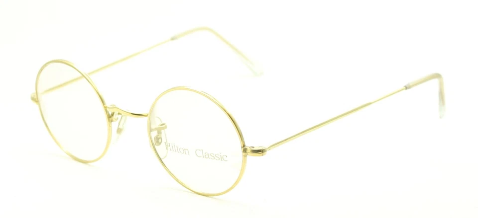 Hilton Classic 2 (SAVILE ROW) Round Gold 41x20mm FRAMES RX Optical Glasses - NOS