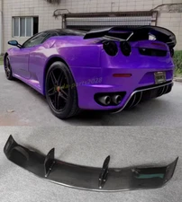 For Ferrari F430 2004-2009 VLS Style Real Carbon Fiber Rear Trunk Spoiler Wing 