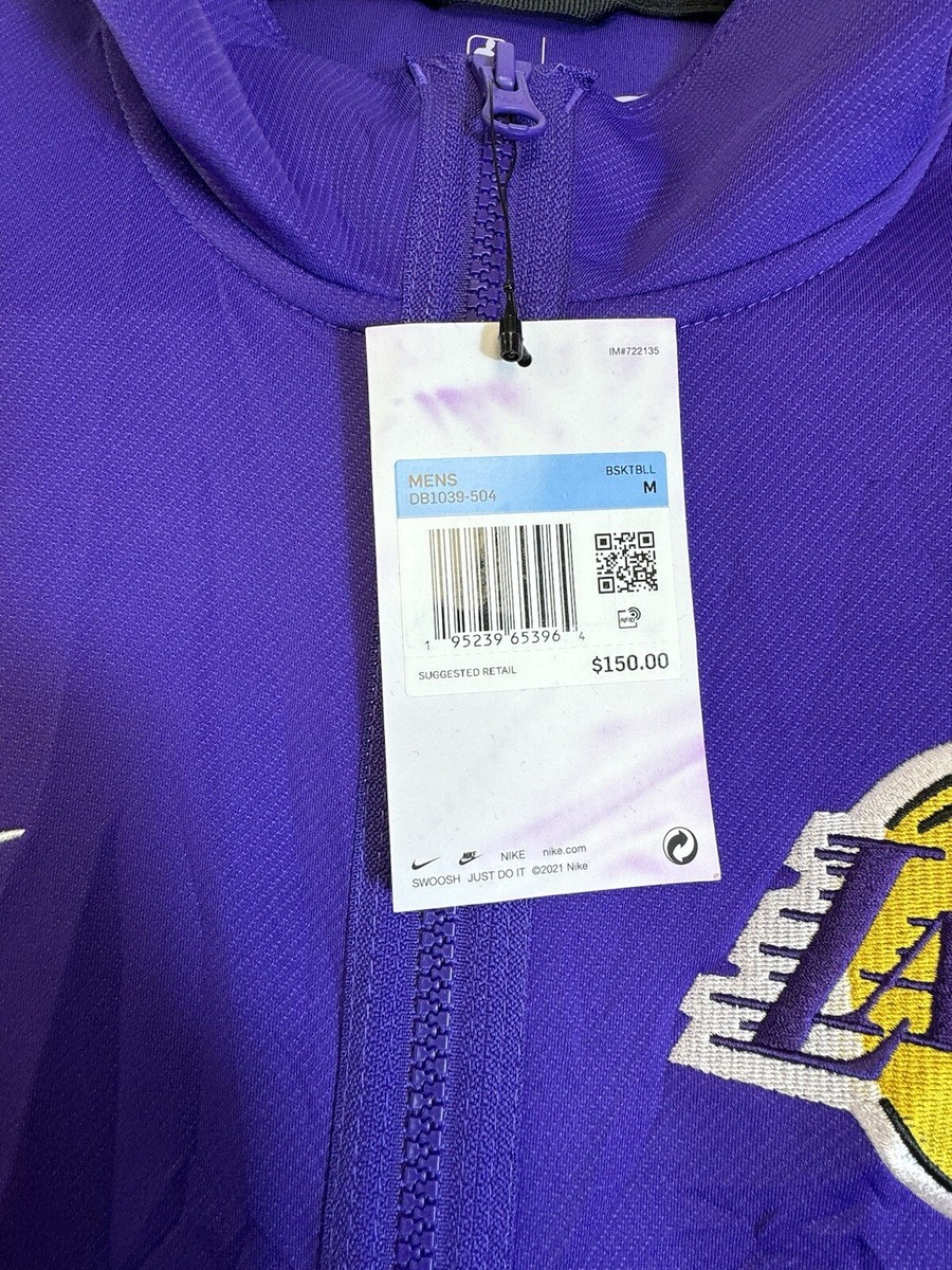 Nike Los Angeles Lakers Showtime Dri-Fit Full-Zip Men Purple
